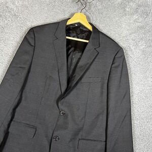 Hugo Boss Suit Jacket Blazer Mens 42R Charcoal Grey Excellent Micro Check